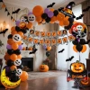 2025 Cross-border Halloween Flag Balloon Set, Orange and Black Party Ghost Face Witch Hat Decorative Items Specification image